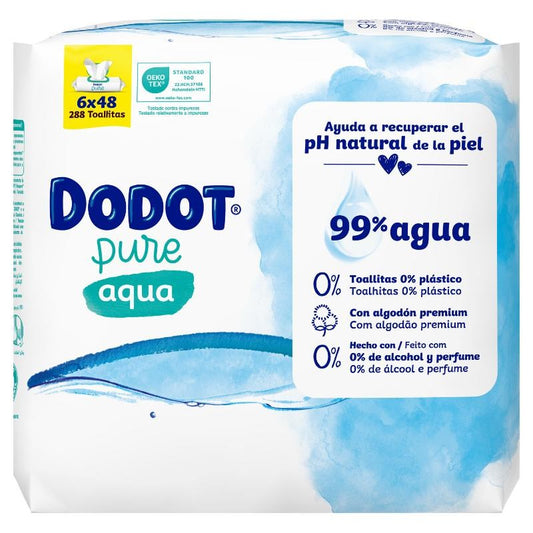 Dodot Aqua Plastic Free 6x48 (288 uds)