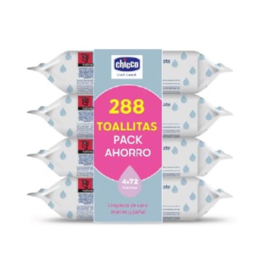 CHICCO Toallitas Limpiadoras 4x72 Unidades