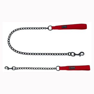 Freedog Correa Metálica Gun Rojo 60cm