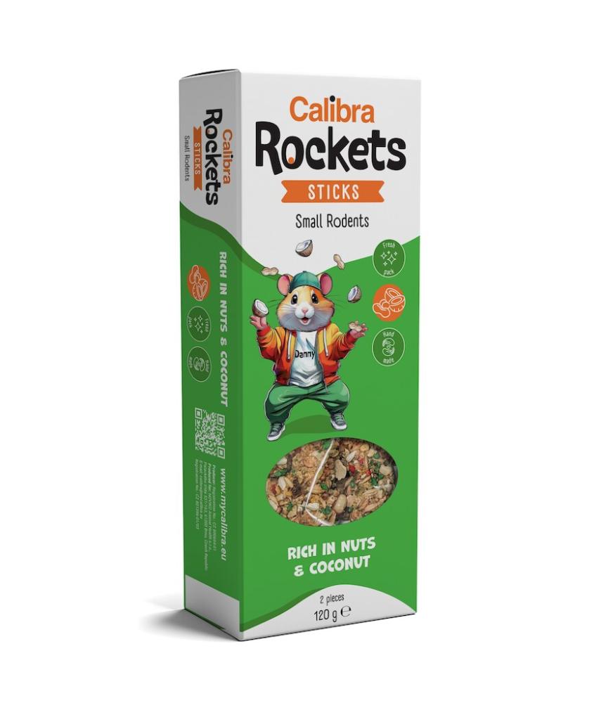 Calibra Rockets Sticks Snack para Roedores Sabor Coco y Nuez 120g