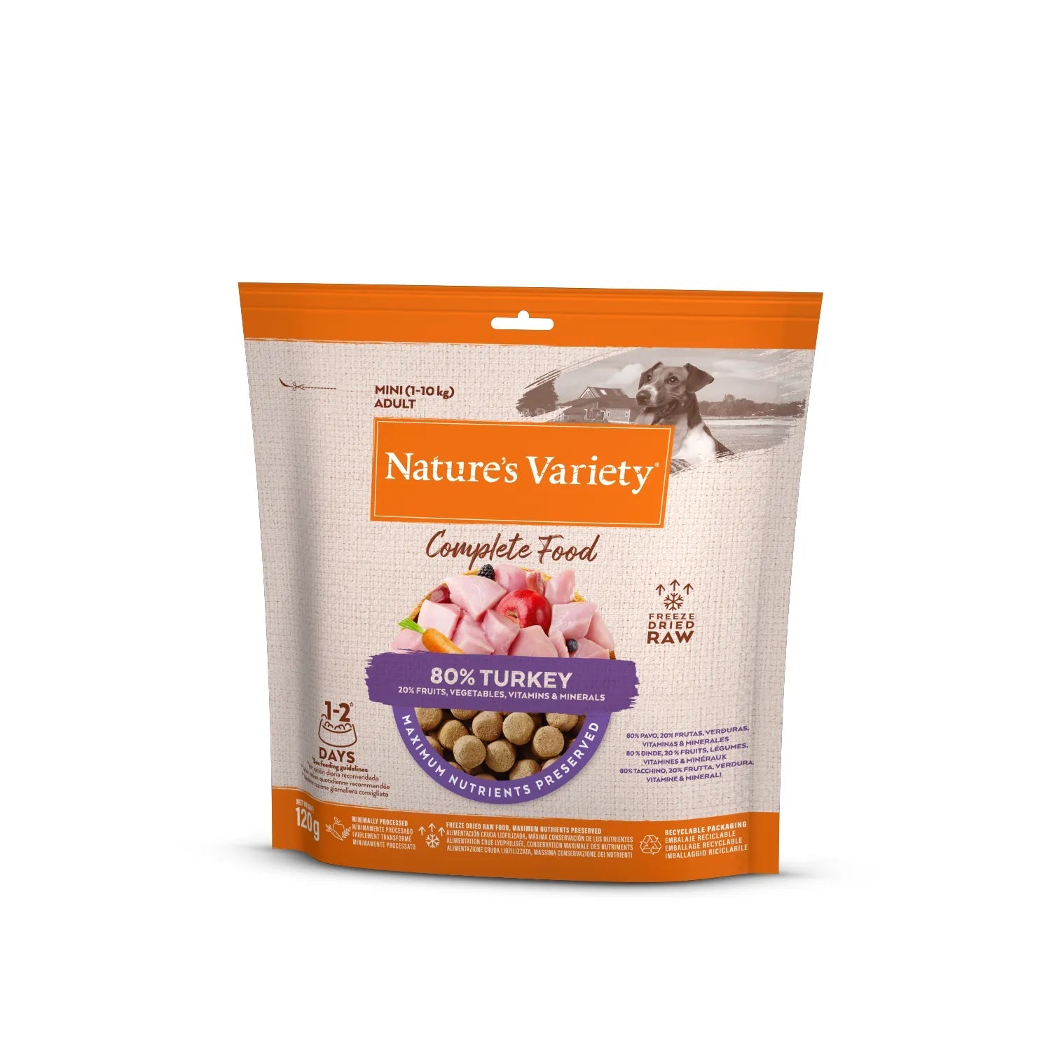 Nature's Variety Mini Pavo Liofilizado 7x120g