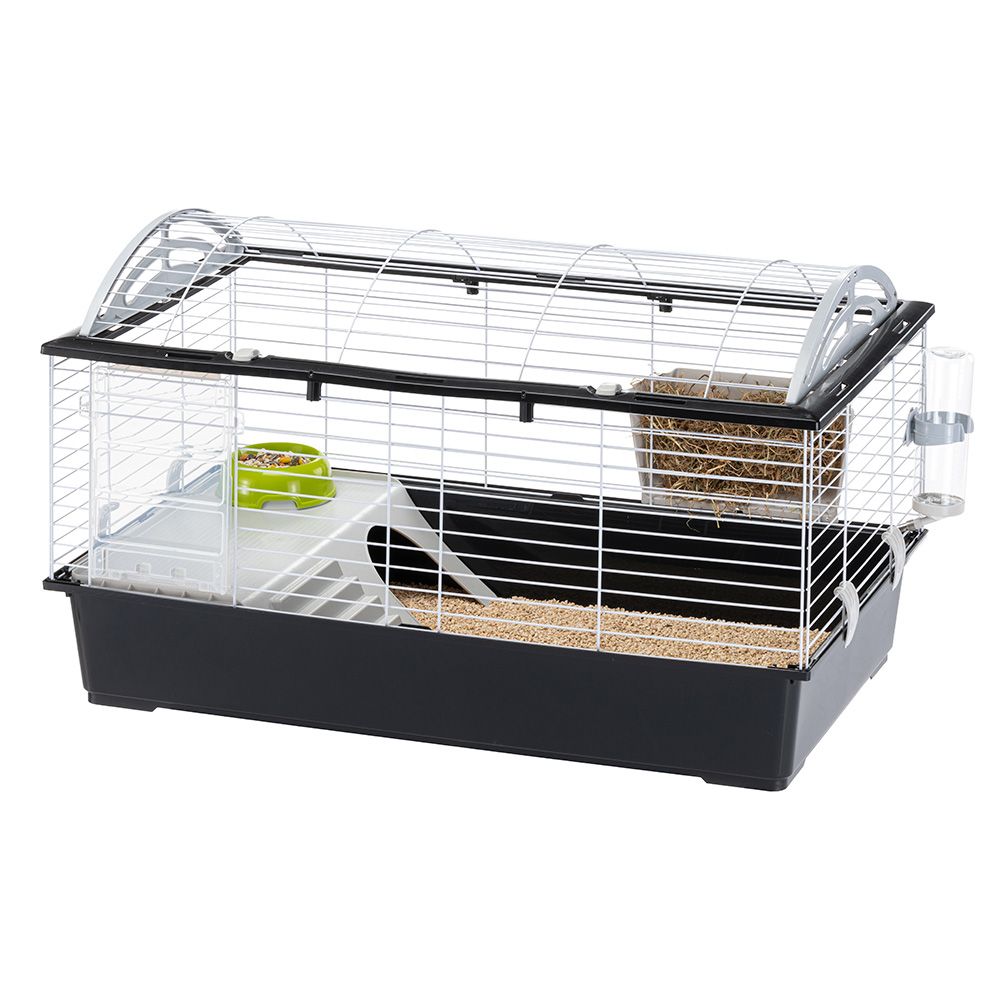 Ferplast Casita 100 Jaula para Conejos y Cobayas Negro 6.4kg