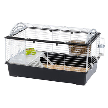 Ferplast Casita 100 Jaula para Conejos y Cobayas Negro 6.4kg