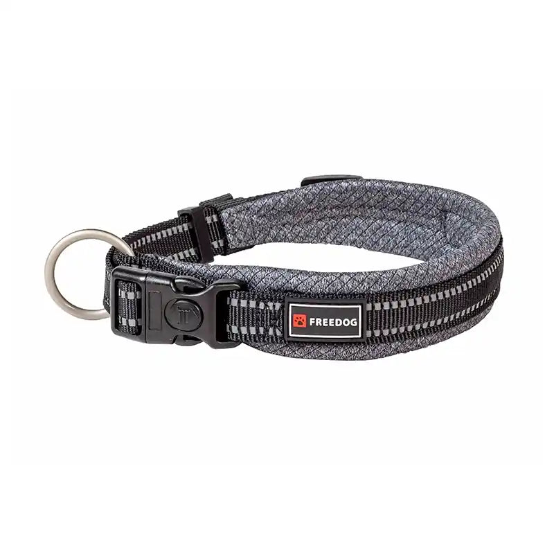 Freedog Shiva Collar Ajustable Gris L 1 ud