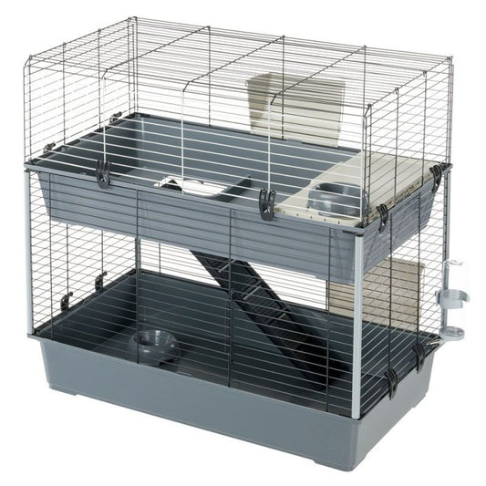 Ferplast Rabbit 100 Double Jaula para Conejos 2 niveles