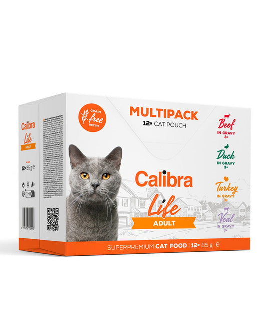 Calibra Cat Life Pouch Adult Wet Multipack 12 x 85g