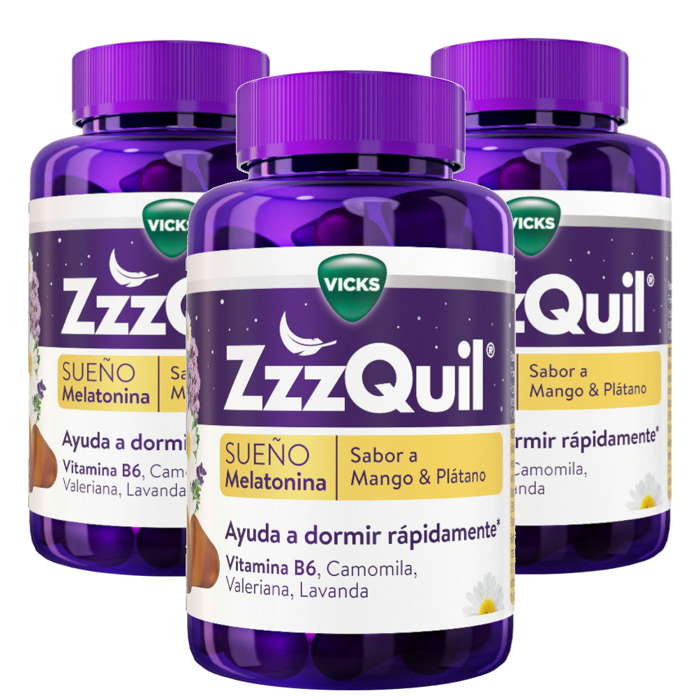 ZzzQuil Sueño Melatonina 3x60 Gummies Mango & Plátano