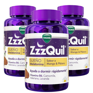 ZzzQuil Sueño Melatonina 3x60 Gummies Mango & Plátano