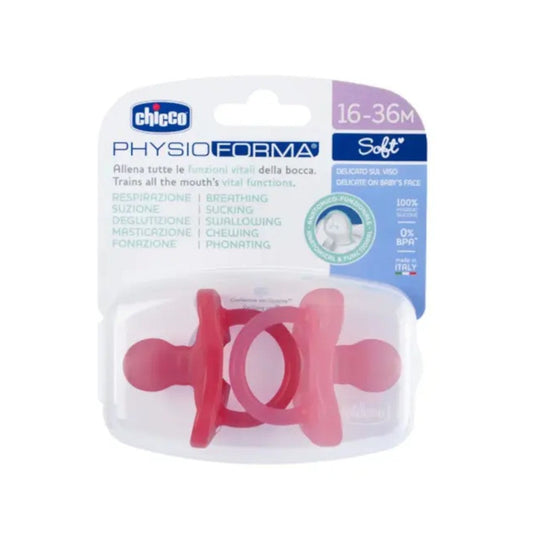 CHICCO 2xChupete Physio Soft Silicon Rosa 16-36m (Todogoma)