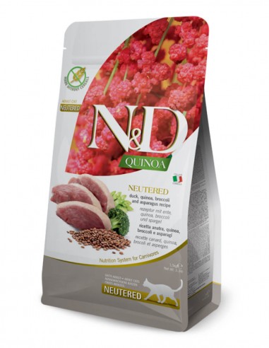 Farmina N&D Quinoa Neutered Pató Alimento para Gatos Adultos 5kg