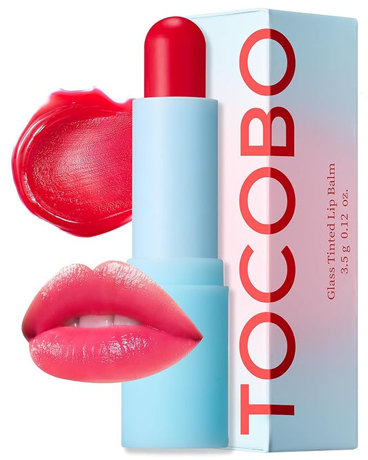 Tocobo Glass Tinted Lip Balm 011 Flush Cherry A Moisturizing 3.5g