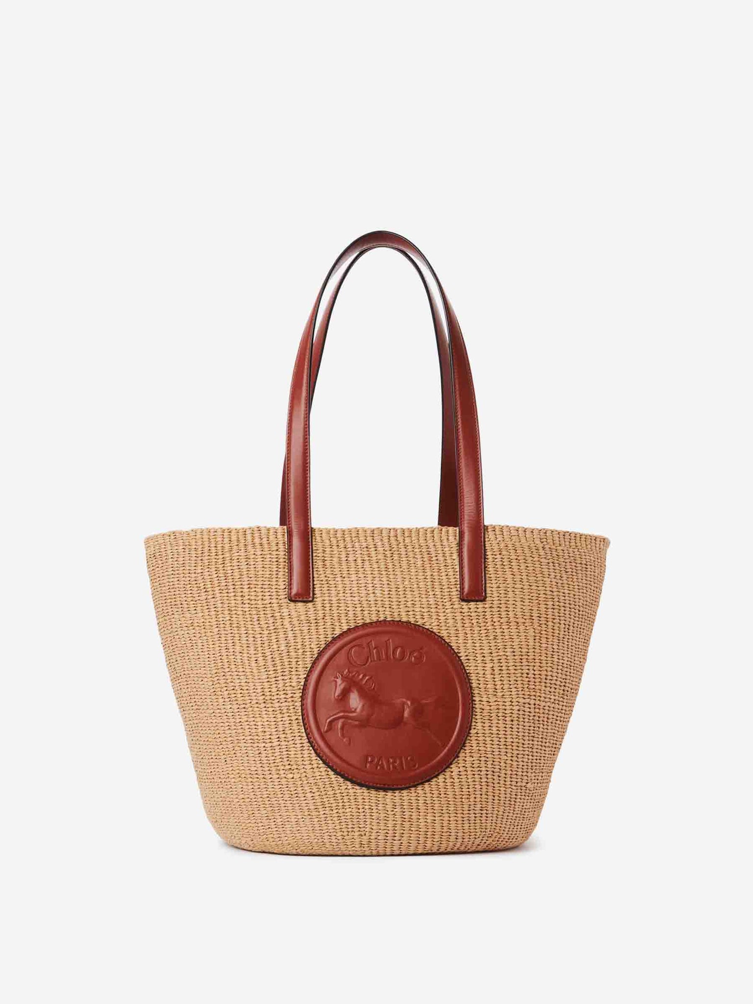 Bolso Tote Horse Medal Rafia