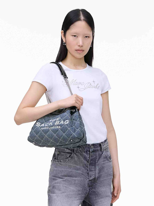Bolso Tote The Quilted Denim Large Chain Sack Bag
