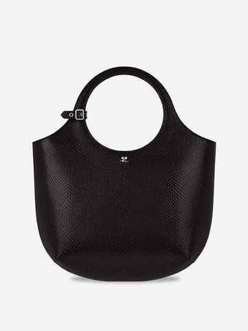 Bolso Holy de cuero efecto víbora