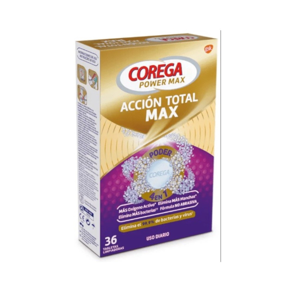 COREGA Acción Total 36 Tabletas Limpiadoras