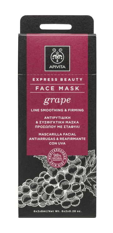 Apivita Grape Anti-Wrinkle &amp; Firming Facial Mask 2x8ML