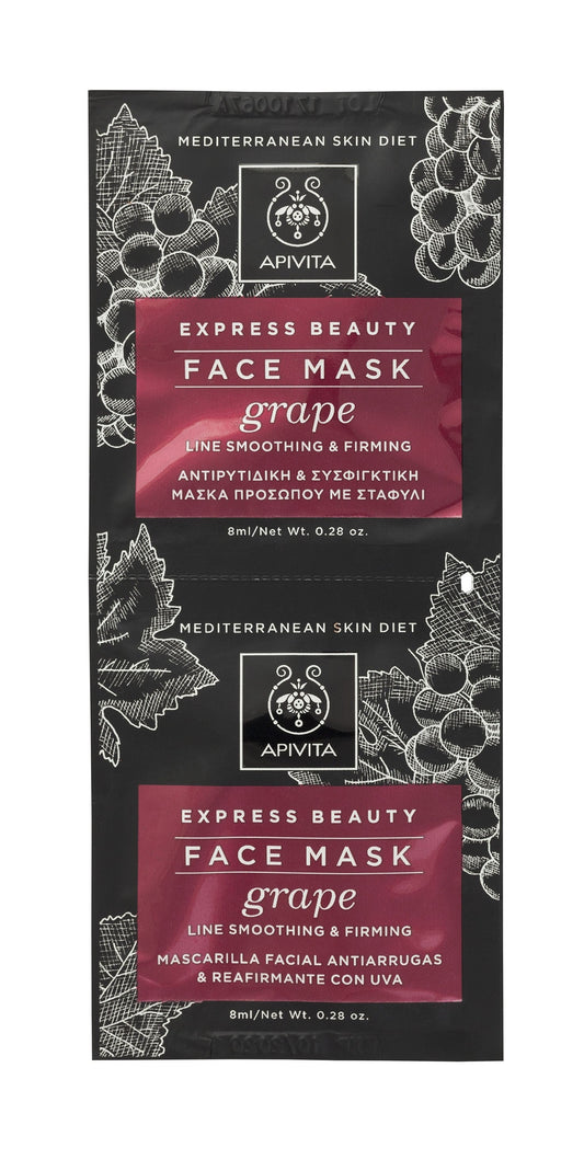 Apivita Grape Anti-Wrinkle &amp; Firming Facial Mask 2x8ML