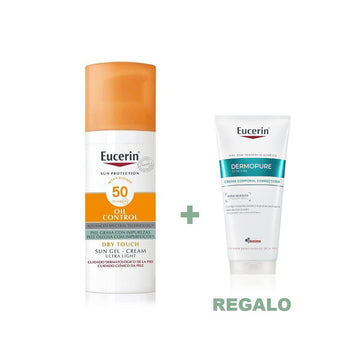 Eucerin Sun Gel-Creme Oil Control Dry Touch SPF 50+ (50ml) + Dermopure Gel de Limpieza 20ml REGALO