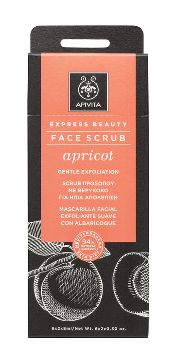 Apivita Gentle Exfoliating Facial Mask Apricot 2x8ML