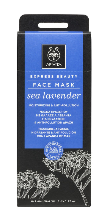 APIVITA Moisturizing &amp; Anti-Pollution Face Mask Sea Lavender 2x8ml