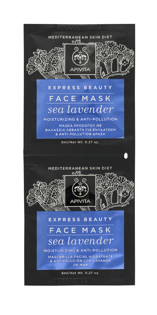 APIVITA Moisturizing &amp; Anti-Pollution Face Mask Sea Lavender 2x8ml