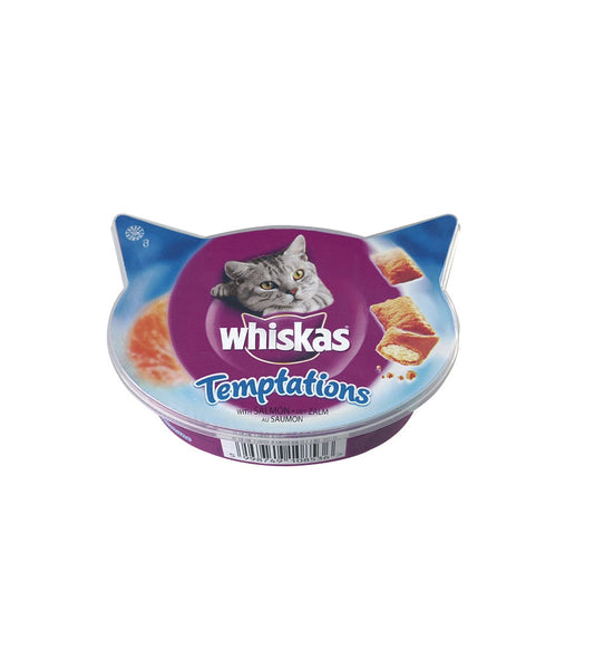 Whiskas Temptation Salmón Snack Húmedo 60gr 6 unidades