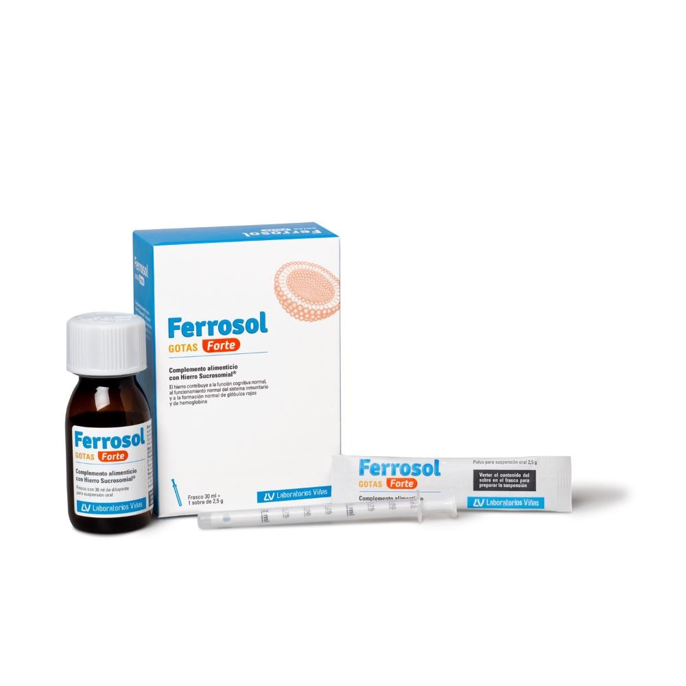 Laboratorios Viñas Ferrosol Gotas Forte 30 ml + Sobre 2,5 g