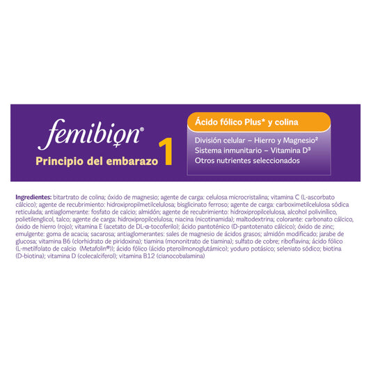 FEMIBION 1 Principio del Embarazo Triplo 3x28 Comprimidos (12 semanas)