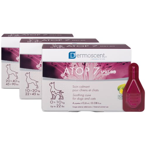 Dermoscent Atop 7 Pipetas para Perros y Gatos 4 ud