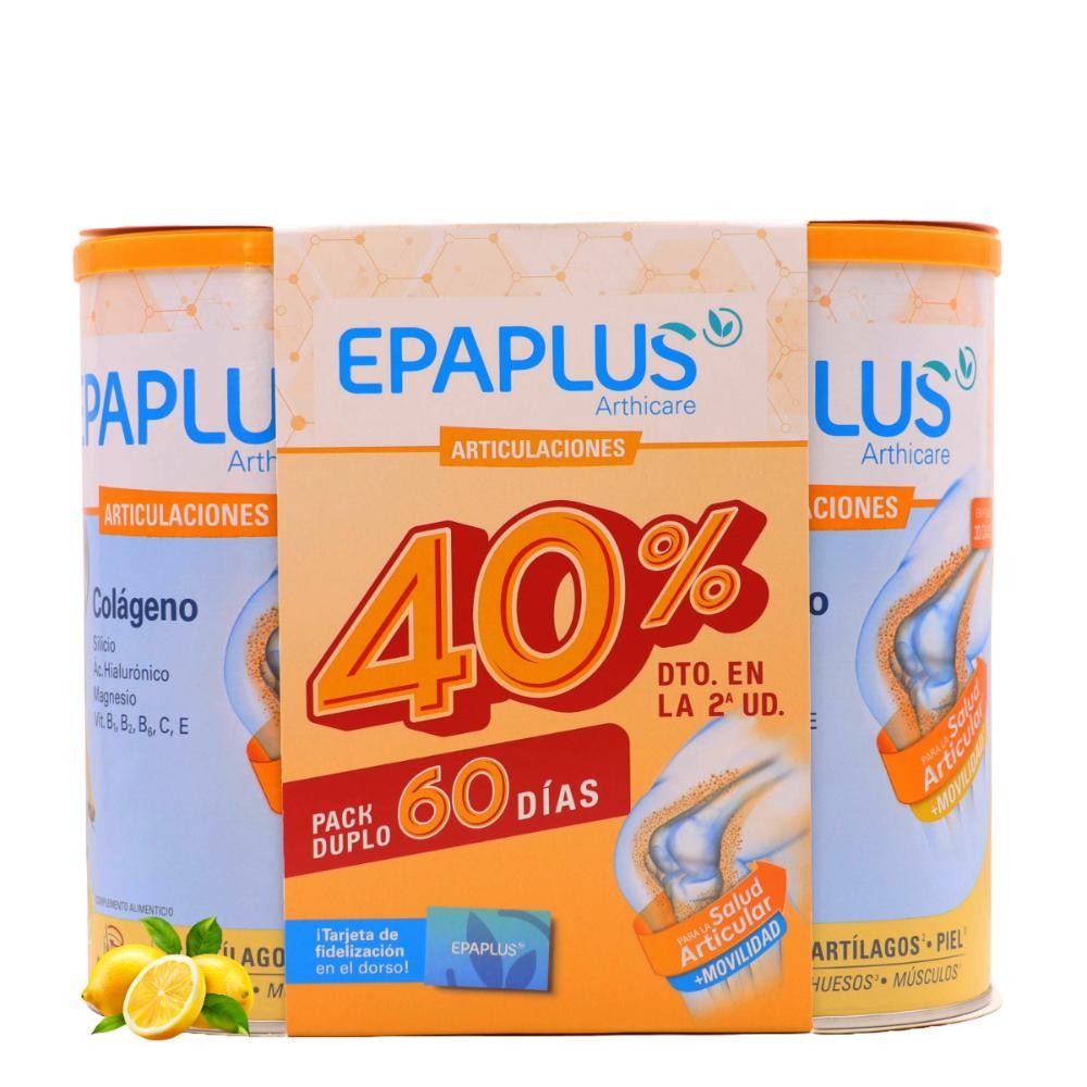 EPAPLUS Arthicare Colágeno + Silicio + Hialurónico + Magnesio Instant Limón DUPLO 2x330gr