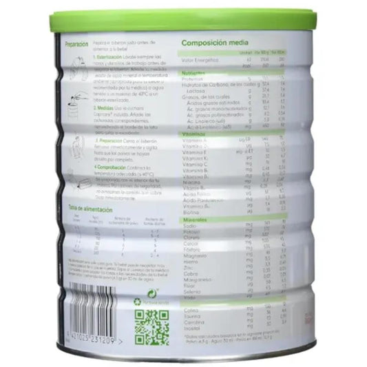 CAPRICARE 1 Leche para Lactantes a base de Leche de Cabra 800gr Nueva Fórmula