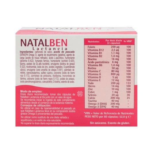 NATALBEN Lactancia 60 Cápsulas