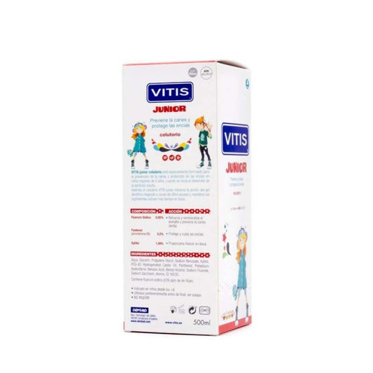 VITIS Junior Cuidado Completo: Colutorio + Cepillo Dental Suave + Gel Dentífrico