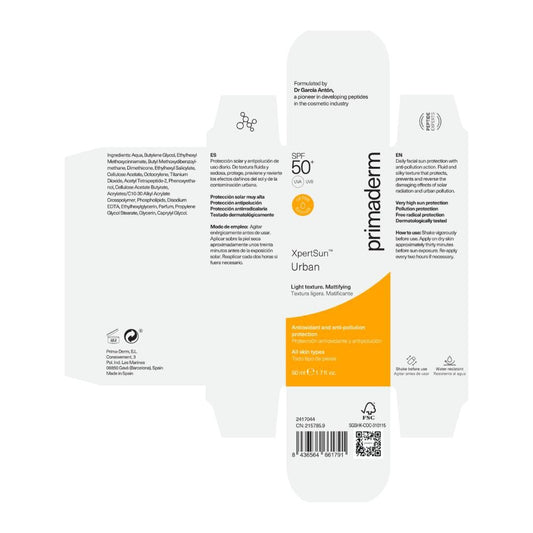 Primaderm Xpertsun Urban SPF50+ SAVINGS PACK 3x50ml