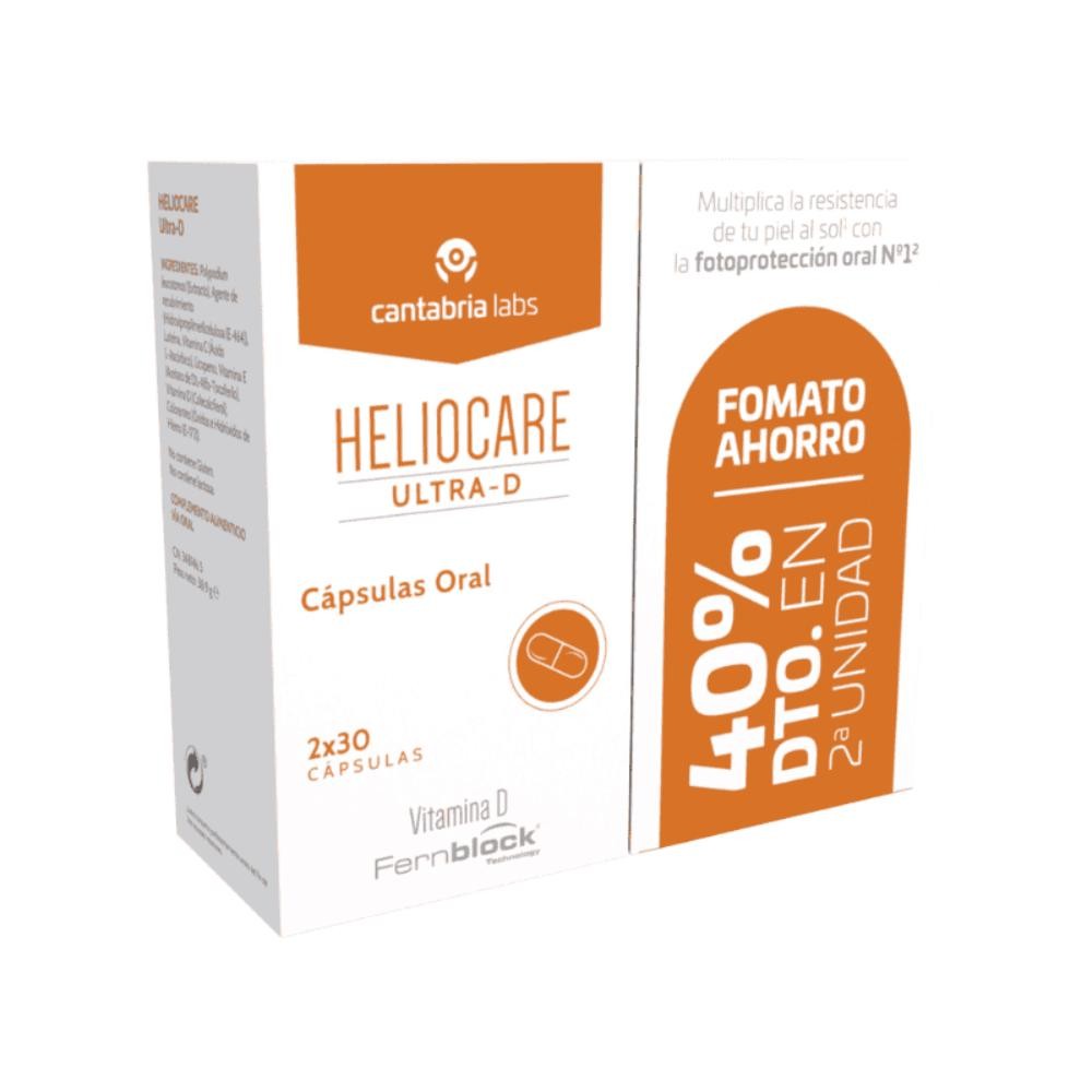 HELIOCARE Ultra-D Cápsulas Protección Solar Oral Duplo 2x30 Cápsulas