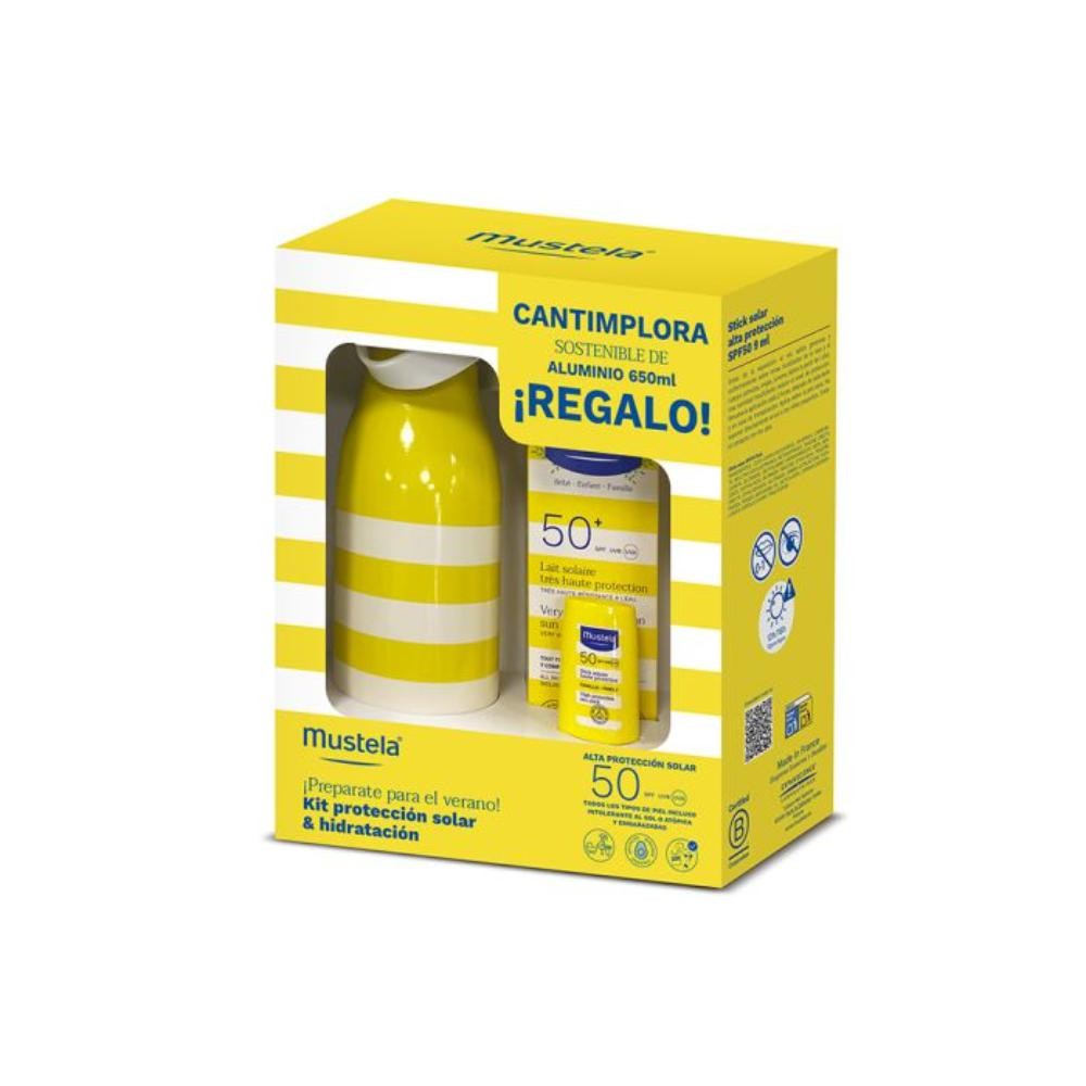 MUSTELA Pack Oferta Leche Solar Muy Alta Protección SPF 50+ (100ml) + Stick Solar Alta Protección SPF 50+ 9ml
