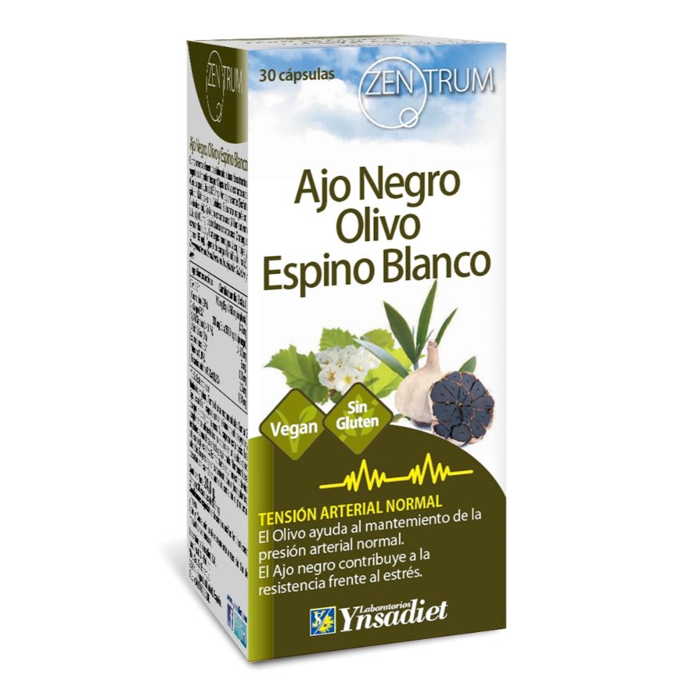 Zentrum Ajo Negro Espino Blanco Olivo 30 Cápsulas