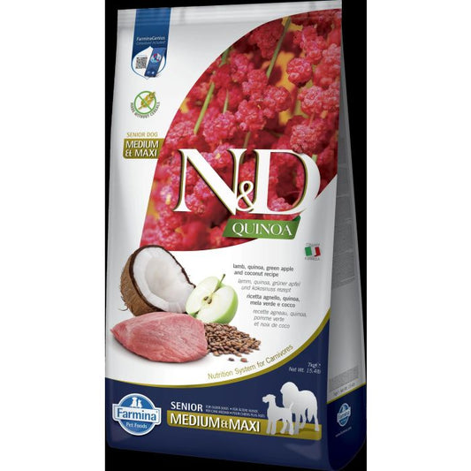 Farmina N&D Quinoa Senior Cordero Pienso Seco 7Kg