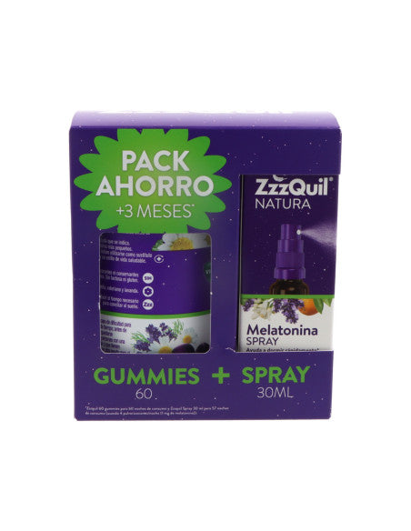 ZzzQuil Natura Gummies and Oral Spray 60 gummies + 30ml