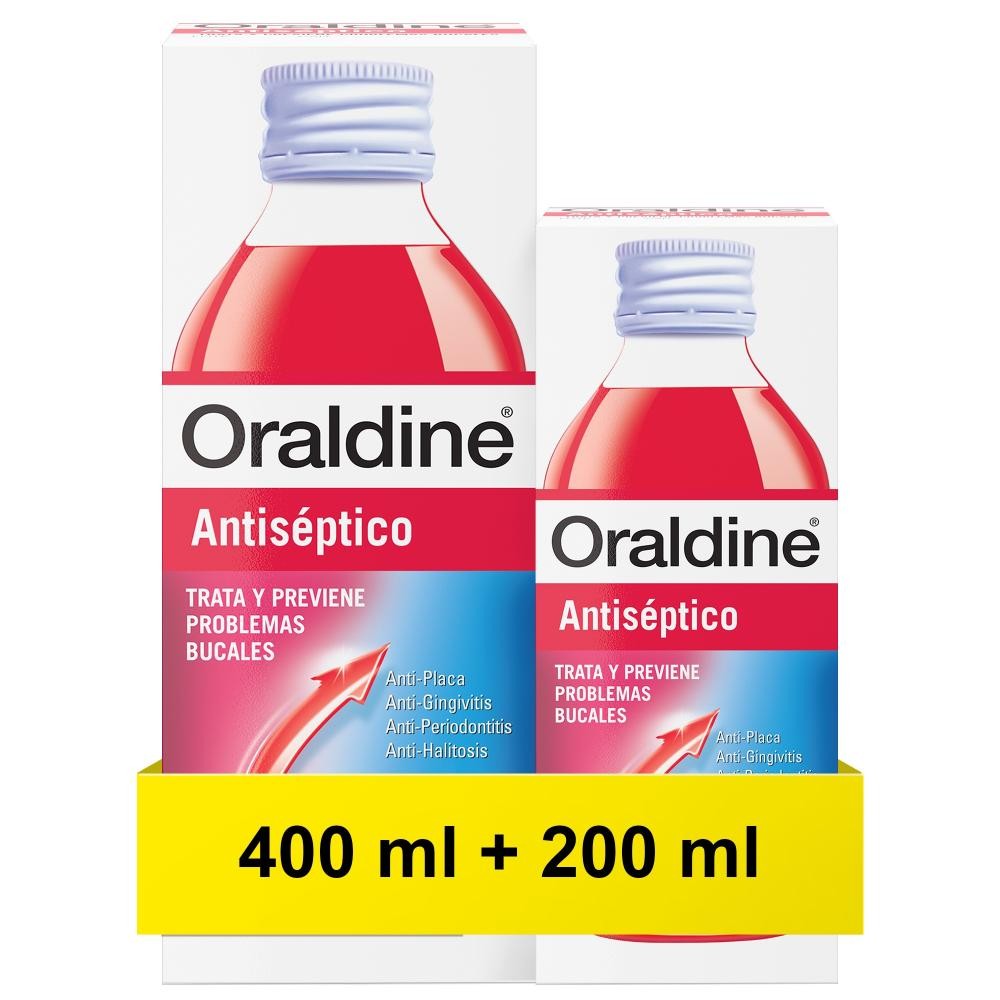 ORALDINE Antiséptico Pack 400ml + 200ml GRATIS