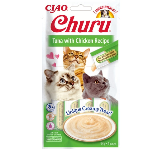 Churu Snack Atún y Pollo Puré 48 ud