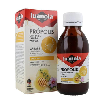 JUANOLA Jarabe Própolis con Miel, Tomillo y Altea Sabor Miel 140 ml