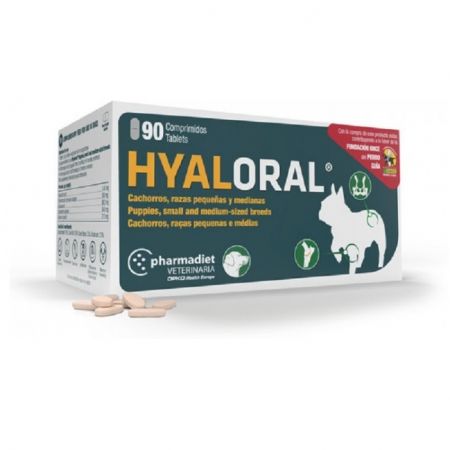 Pharmadiet Hyaloral Perro Raza Pequeña Mediana Tabletas 90 ud