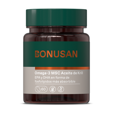 Bonusan Omega-3 Msc Aceite De Krill 60 Cápsulas De Gelatina