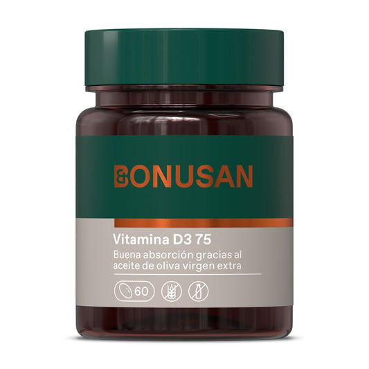 Bonusan Vitamina D3 75 Mcg / 3000 Ui 60 Cápsulas De Gel