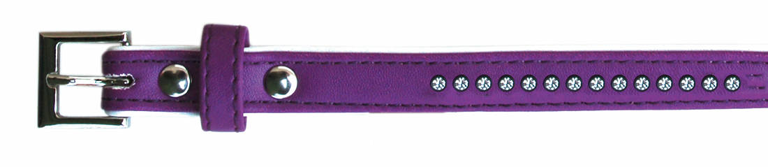 Freedog Collar Polipiel Brillantes Lila 1 ud