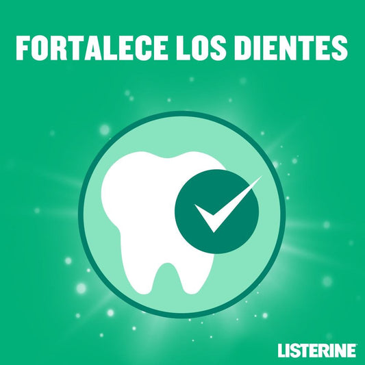 LISTERINE Dientes y Encías Enjuague Bucal Sabor Menta 500ml + 250ml GRATIS