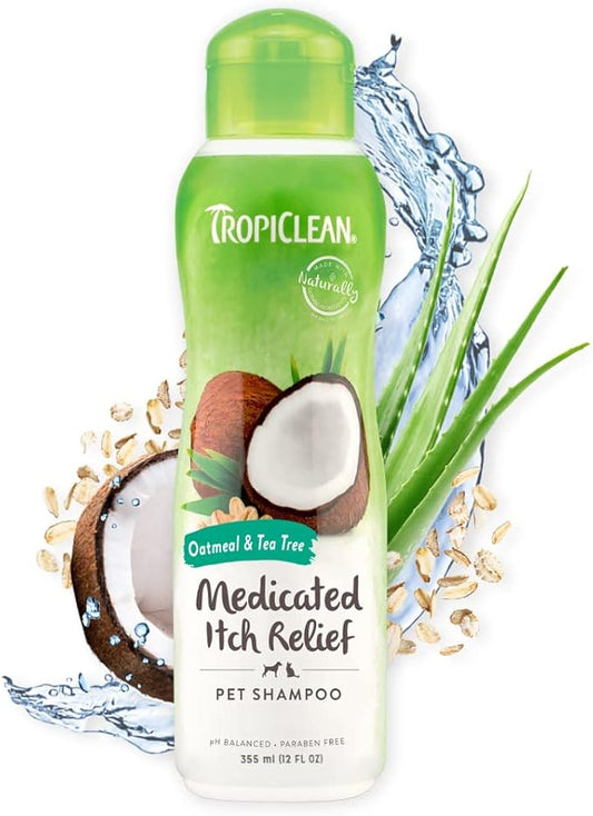 Tropiclean Champú Alivio Picor Avena y Árbol de Té Líquido 355ml