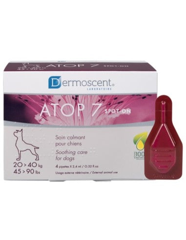 Dermoscent Atop7 Spot On Tratamiento para Mascotas 4 pipetas de 2,4ml