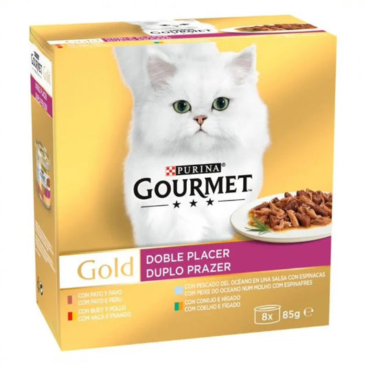 Purina Gourmet Gold Multi Double Pleasure Assortment Wet Food 8x85g